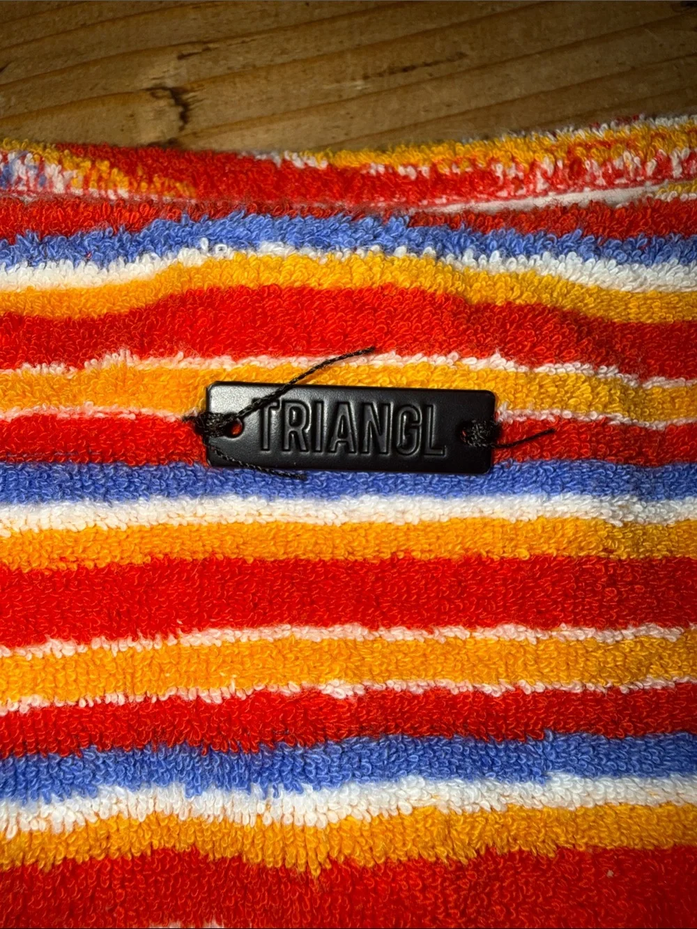 triangl swimwear Orange, Red, Yellow & Blue Striped Bikini